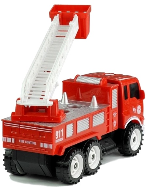 Набір іграшок LEAN Toys Пожежник з машиною та аксесуарами 14 шт. 3589 (5902808156895) - зображення 4