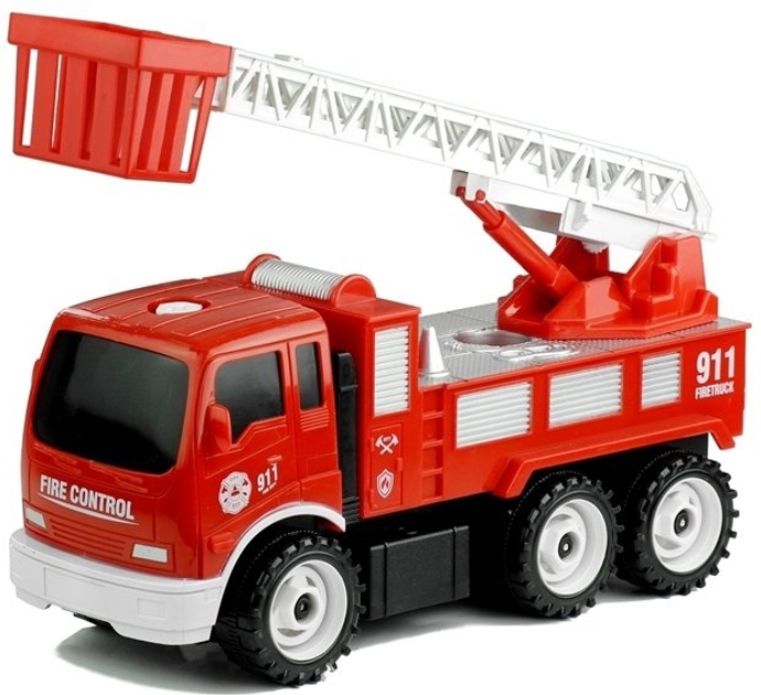Набір іграшок LEAN Toys Пожежник з машиною та аксесуарами 14 шт. 3589 (5902808156895) - зображення 9