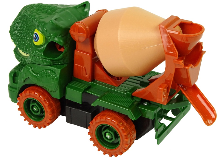 Набір іграшок LEAN Toys Вантажівка Бетонозмішувач Динозавр для розбирання Зелений + Аксесуари 10422 (5904665992609) - зображення 4