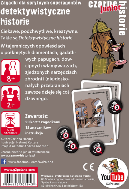 Gra planszowa G3 Czarne Historie Junior Detektywistyczne Historie nowa edycja (5904413301943) - obraz 4