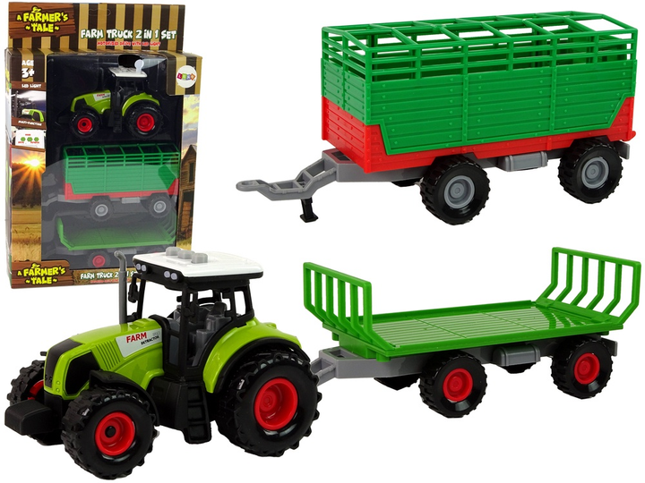 Zabawka LEAN Toys Farma Traktor z przyczepką 15222 (5905515356077) - obraz 2