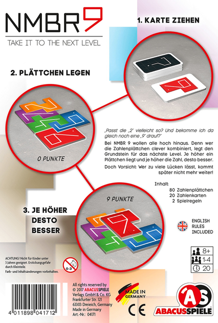 Gra planszowa G3 Nmbr 9: Take it to the next level (edycja Europejska) (4011898041712) - obraz 3