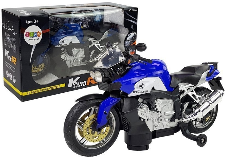Zabawka LEAN Toys Motocykl na baterie Niebieski 6935 (5904665996782) - obraz 2