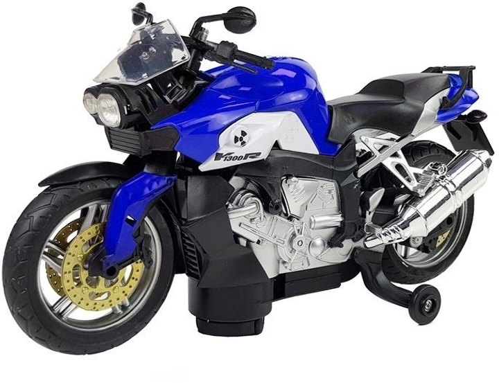 Zabawka LEAN Toys Motocykl na baterie Niebieski 6935 (5904665996782) - obraz 3