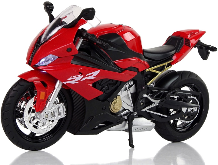 Іграшка LEAN Toys Мотоцикл модель BMW S1000RR зі світлом і звуками Червоний 9944 (5904204758017) - зображення 4