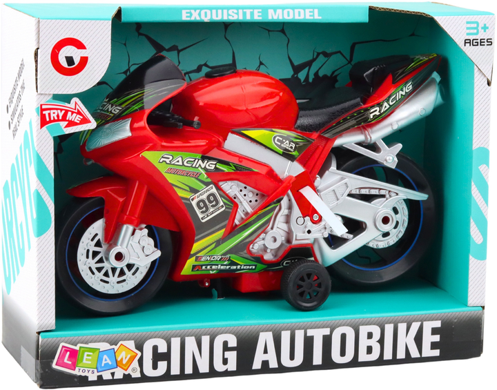 Іграшка LEAN Toys Гоночний автомобіль з приводом, світлом і звуками Червоний 24211 (5905991053576) - зображення 1