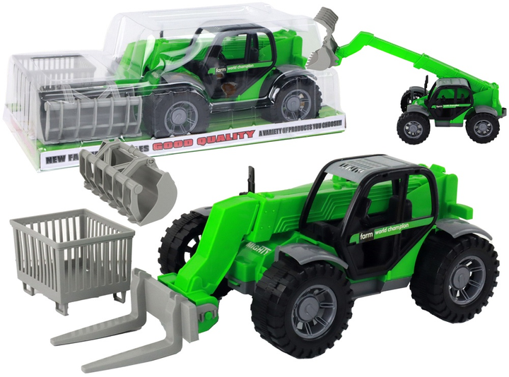 Сільськогосподарський транспортний засіб LEAN Toys Трактор з краном Зелений 16163 (5905679077115) - зображення 2