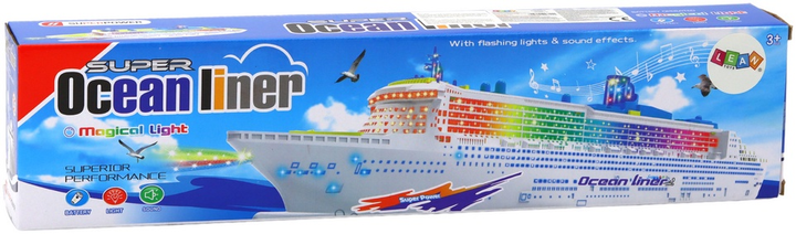 Zabawka LEAN Toys Statek pasażerski wycieczkowy jeżdżący ze światłami i dźwiękami 17861 (5905991007111) - obraz 1