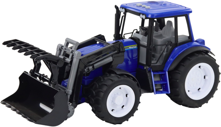 Zabawka LEAN Toys Traktor farmerski z ruchomą łyżką oraz ze światłami i dźwiękami 1:10 Niebieski 24712 (5905991057628) - obraz 3