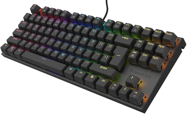 Клавіатура дротова Genesis Thor 303 TKL RGB Outemu Brown Black (5901969444568) - зображення 3