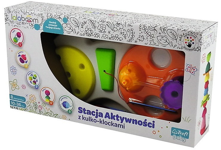 Stacja aktywności Trefl Baby Lalaboom z kulko-klockami 61083 (5900511610833) - obraz 1