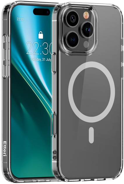Etui plecki Etteri Color Mag do Apple iPhone 16 Pro Grey (5906961964427) - obraz 1