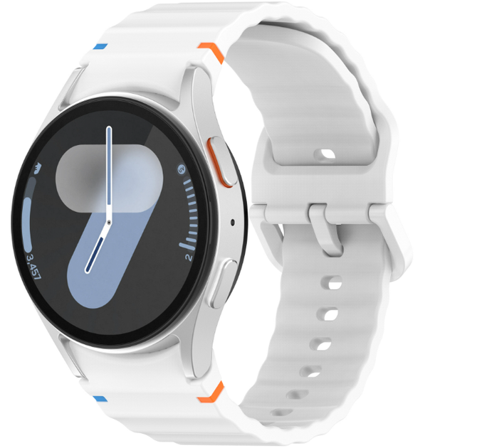 Силіконовий ремінець для Samsung Galaxy Watch 7/FE/6/5/4, Білий - изображение 2