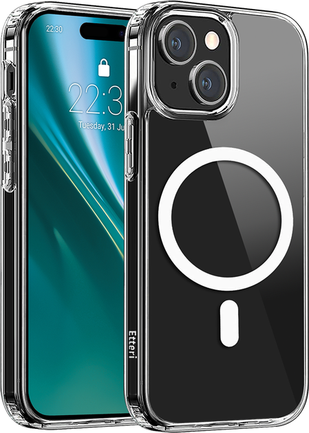 Etui plecki Etteri Hybrid Mag do Apple iPhone 15 Transparent (5907457798595) - obraz 1