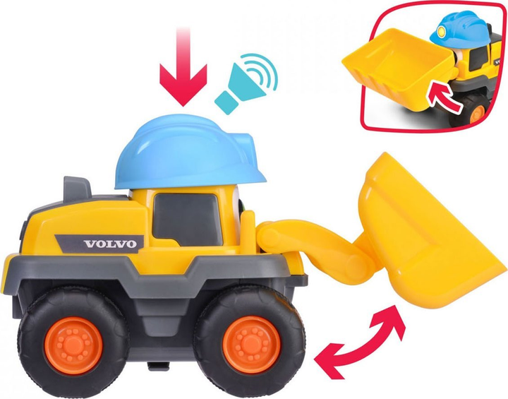 Spychacz Simba ABC Lucy Loader Volvo 4114012 25 cm (4006333086649) - obraz 3