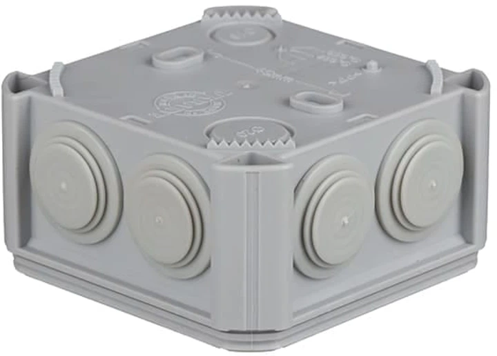 Розподільна коробка Plank Unika IB401 90х90х52 мм IP55 з кабельними вводами Сіра PLK4010850 - Фото 3 Розподільна коробка Plank Unika IB401 90х90х52 мм IP55 з кабельними вводами Сіра PLK4010850 - изображение 3