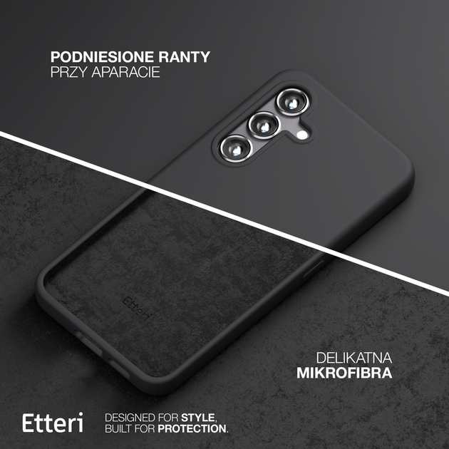 Панель Etteri Silicone Case для Samsung Galaxy S25 Plus Black (5906961948564) - зображення 8