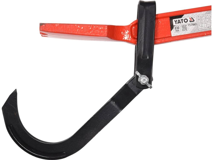 Dźwignia z hakiem do przenoszenia drewnianych bali YATO 830 mm hak 200 mm YT-79901 (5906083048029) - obraz 2