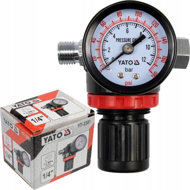 Регулятор тиску з манометром YATO 1/4" P= 1.2 МПа (YT-2381) - зображення 2