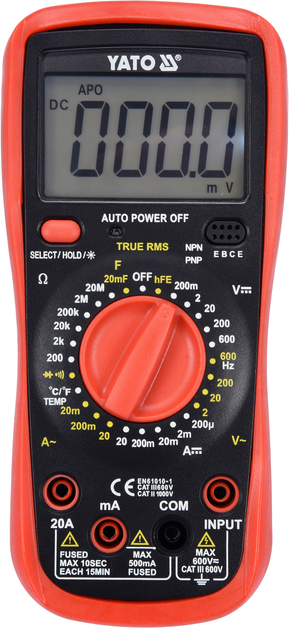 Мультиметр цифровий YATO YT-73083 - зображення 1