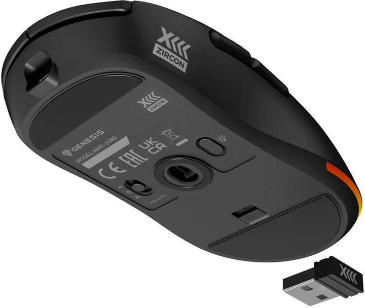 Миша Genesis Zircon XIII Wireless RGB Black (5901969444827) - зображення 8