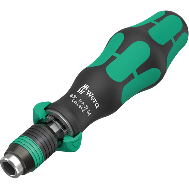 Отвертка-битодержатель с трещеткой Wera 838 RA-R M 1/4" с магнитом (05051493001) - изображение 2