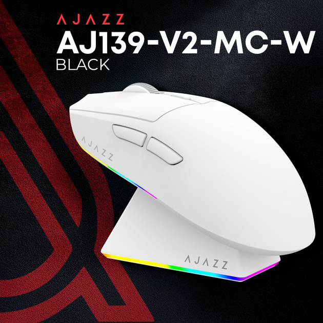 Мышь Ajazz AJ139 V2 MC Wireless/Bluetooth/USB White (AJ139-V2-MC-W) - изображение 12