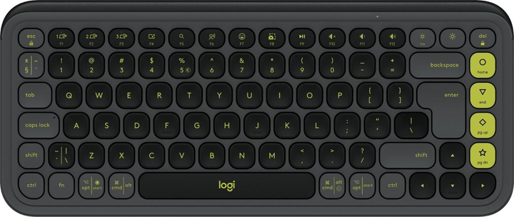 Klawiatura bezprzewodowa Logitech POP Icon Keys Wireless Graphite-Green (920-013071) - obraz 1