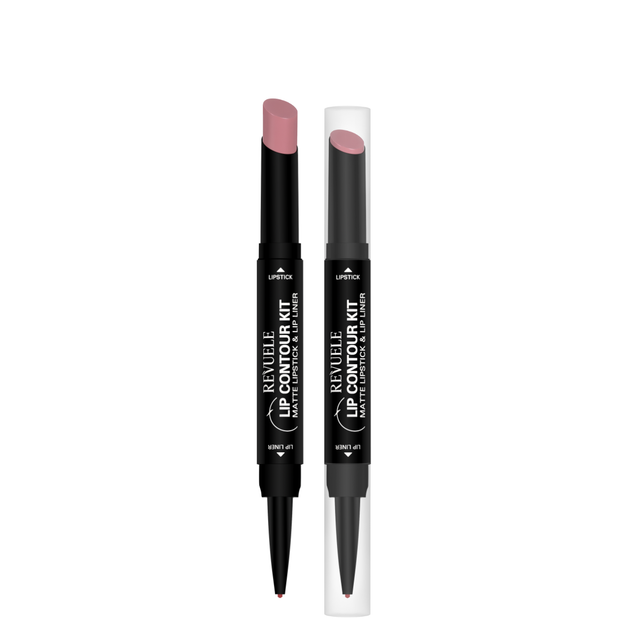 Помада матовая с карандашом для губ 2 в 1 Revuelle Lip Contour Kit тон 04 Розовый, 1,8 + 0,2 г - Фото 1 Помада матовая с карандашом для губ 2 в 1 Revuelle Lip Contour Kit тон 04 Розовый, 1,8 + 0,2 г - изображение 1