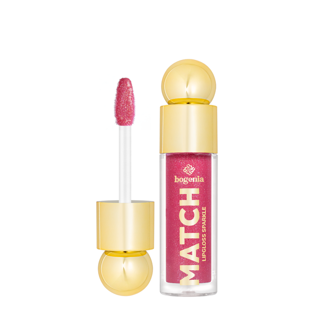 Блеск для губ с шиммером Bogenia Match Lipgloss Sparkle стойкий (BG712), 06 Розовый - изображение 2