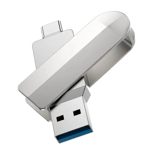 Флеш накопичувач USB Hoco UD10, 16GB, 2 в 1, USB 3.0, Type-C, металевий, silver - зображення 2