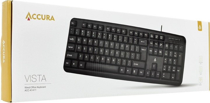 Клавіатура дротова Accura Vista USB Black (ACC-K1411) - зображення 6