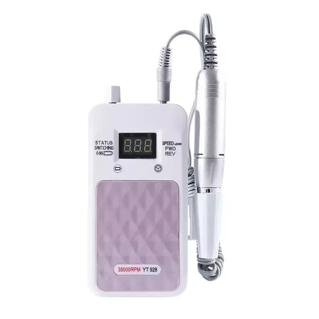 Портативний фрезер для манікюру Nail Drill YT-928, 35 000 об/хв, акумуляторний з дисплеєм - зображення 3