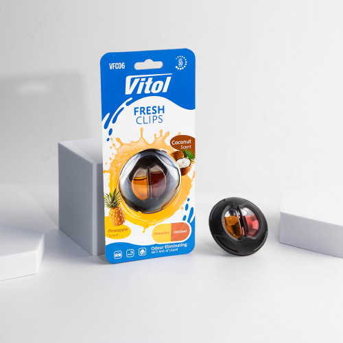 Освіжувач повітря Vitol Fresh Clips Pineapple+Coconat V15513 - зображення 2