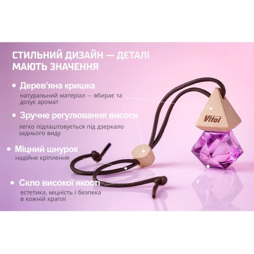 Освежитель воздуха Vitol Brilliant Air White Musk 8мл - изображение 4
