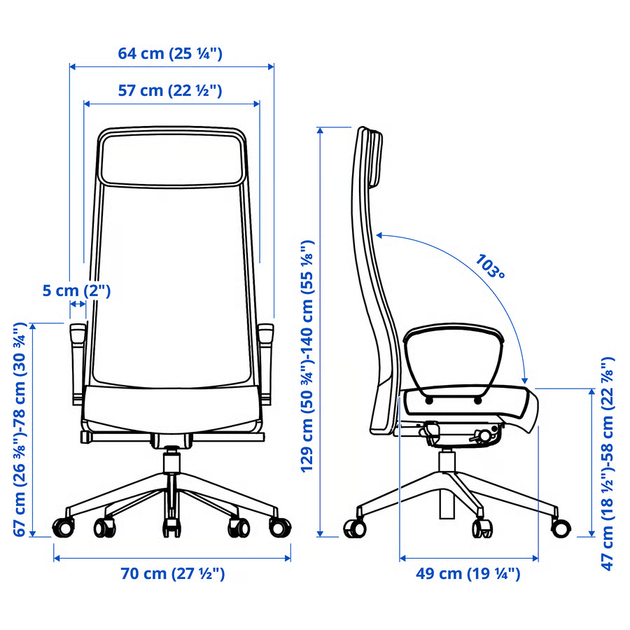 Офисное кресло MARKUS большое IKEA 105.888.01 - изображение 8