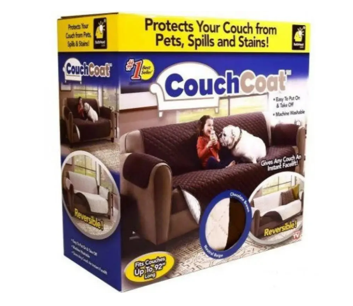 Покрывало накидка на диван Couch Coat двусторонний, коричневый - Фото 10 Покрывало накидка на диван Couch Coat двусторонний, коричневый - изображение 10