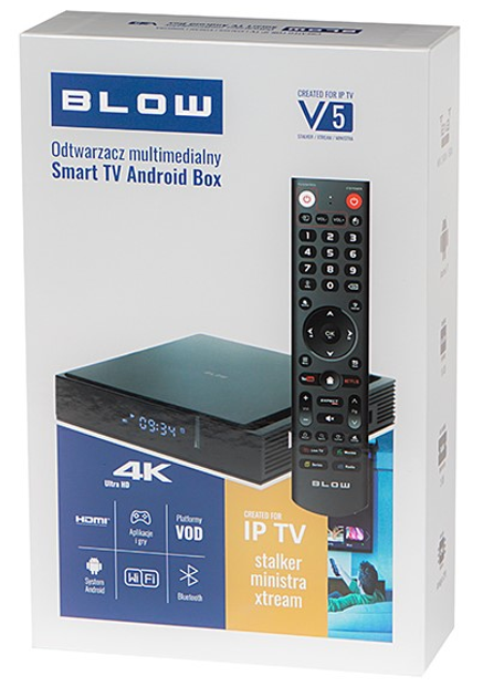 Odtwarzacz multimedialny Blow Android TV BOX BLUETOOTH V5 IPTV (77-307#) - obraz 5