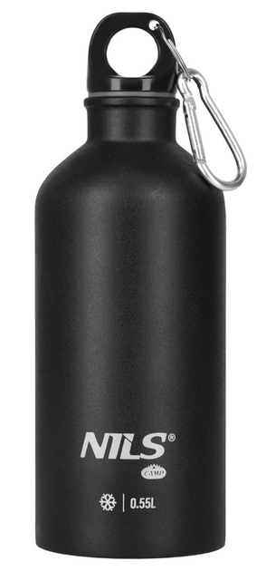 Butelka turystyczna Nils Camp NC3801 550 ml Czarna (5908261682445) - obraz 1