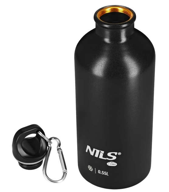 Butelka turystyczna Nils Camp NC3801 550 ml Czarna (5908261682445) - obraz 2