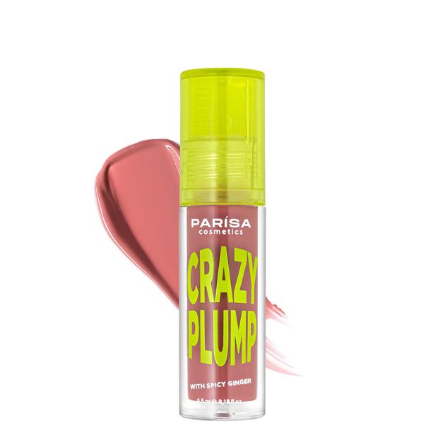 Блиск-плампер для об'єму губ Parisa Cosmetics Crazy Plump, 105 Teddy nude Рожево-коричневий, 5,5 мл - изображение 2
