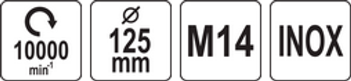 Szczotka druciana YATO tarczowa 125 mm (YT-4764) - obraz 3