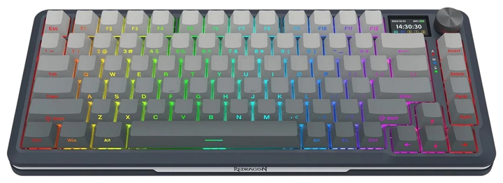 Клавіатура дротова Redragon K708 Pro RGB Grey (6950376727251) - зображення 3