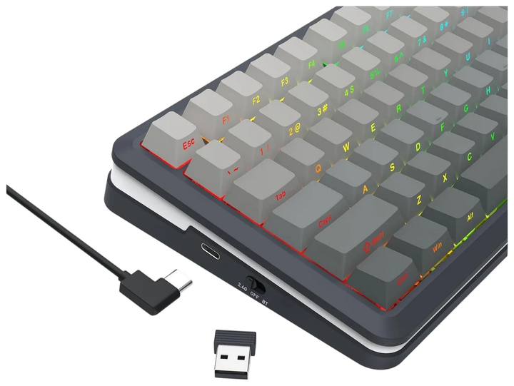 Клавіатура дротова Redragon K708 Pro RGB Grey (6950376727251) - зображення 8