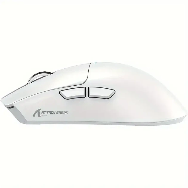 ATTACK SHARK X11 63g Біла ігрова миша (PAW3311, 22000 DPI, Bluetooth/2.4G/USB-C, RGB док-станція) - зображення 3