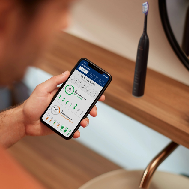 Набір електричних зубних щіток Philips Sonicare Series 6500 HX7419/01 + TC - зображення 9