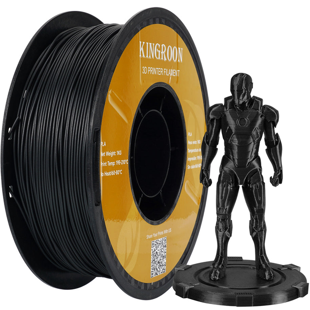 Філамент (пластик для 3D принтера) Kingroon PLA NPLA002-ZX 1,75 мм 1 кг Black - зображення 12