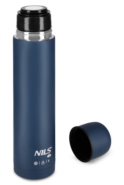 Termos turystyczny NILS CAMP NC3804 1000 ml Niebieski (5908261682520) - obraz 2