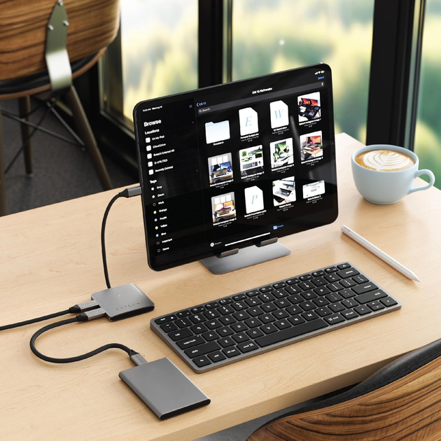 USB-хаб Satechi 4-Port USB-C Hub with PD Space Grey (ST-H4CPDM) - зображення 7