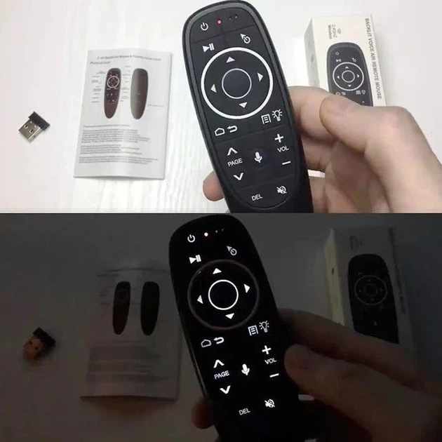 Пульт аеромишка Air Mouse G10S Pro з мікрофоном та гіроскопом, з підсвіткою кнопок, для Android медіаплеєра, ТВ приставки (G10S Pro) - Фото 4 Пульт аеромишка Air Mouse G10S Pro з мікрофоном та гіроскопом, з підсвіткою кнопок, для Android медіаплеєра, ТВ приставки (G10S Pro) - зображення 4